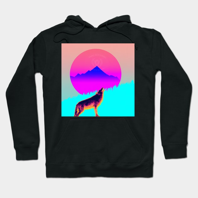 The Wolf on top of the Mountain Hoodie by YoungRichFamousAuthenticApparel